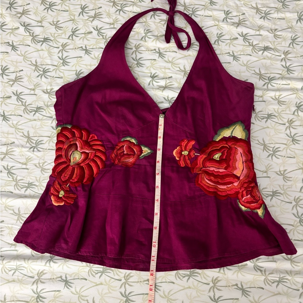 Purple Halter Too with roses - Sz 10